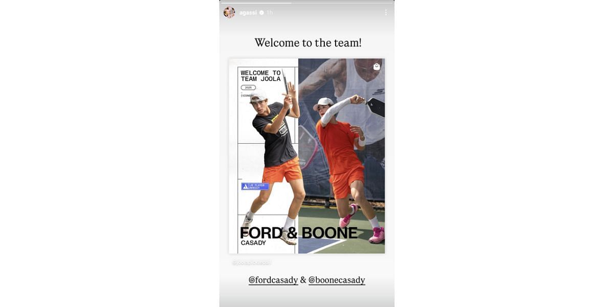 Via Andre Agassi Instagram stories